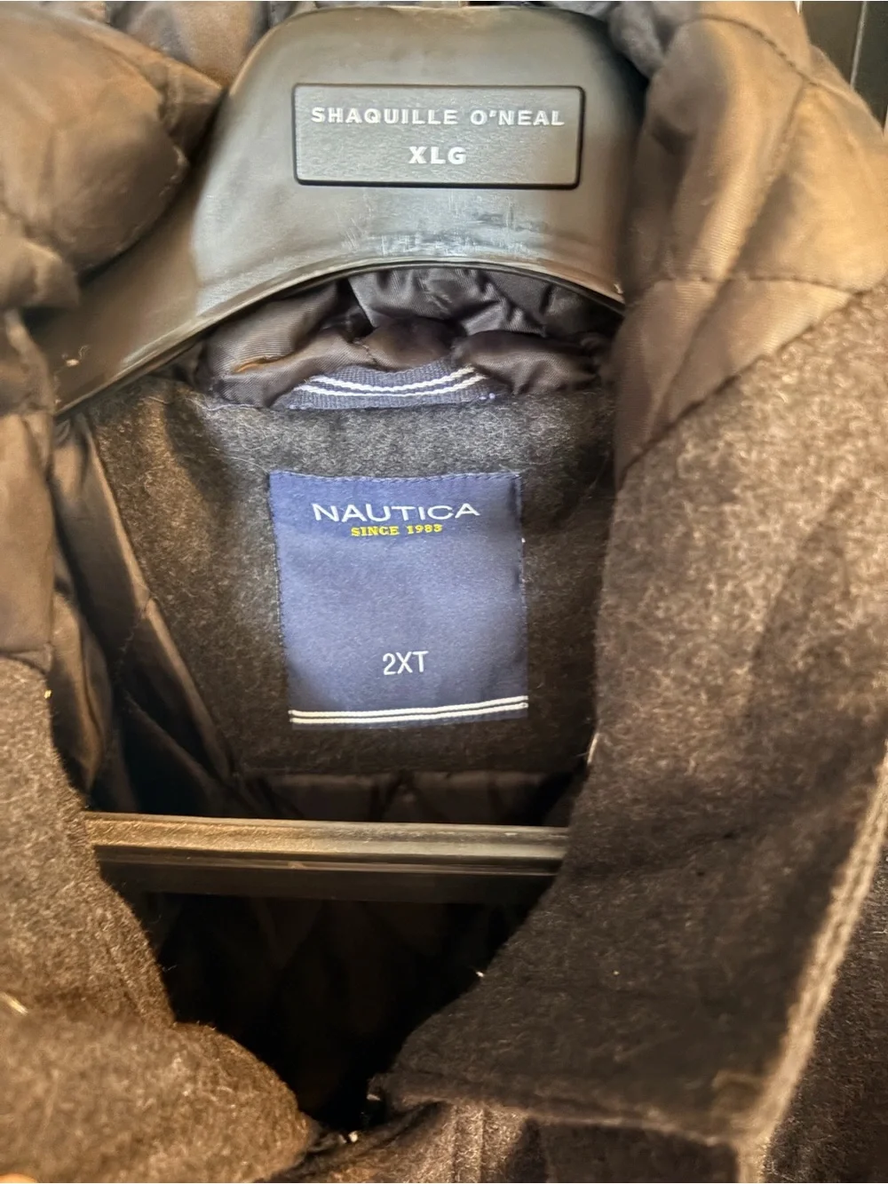 Nautica black Wool Toggle Peacoat with Hood
